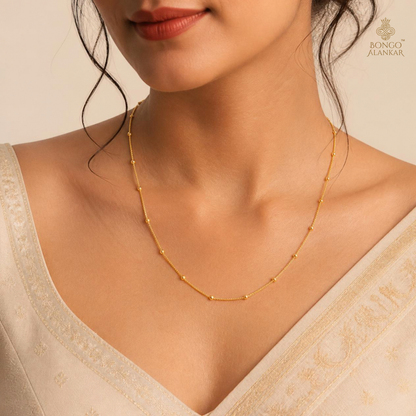 Golden Delicate Beaded Chain