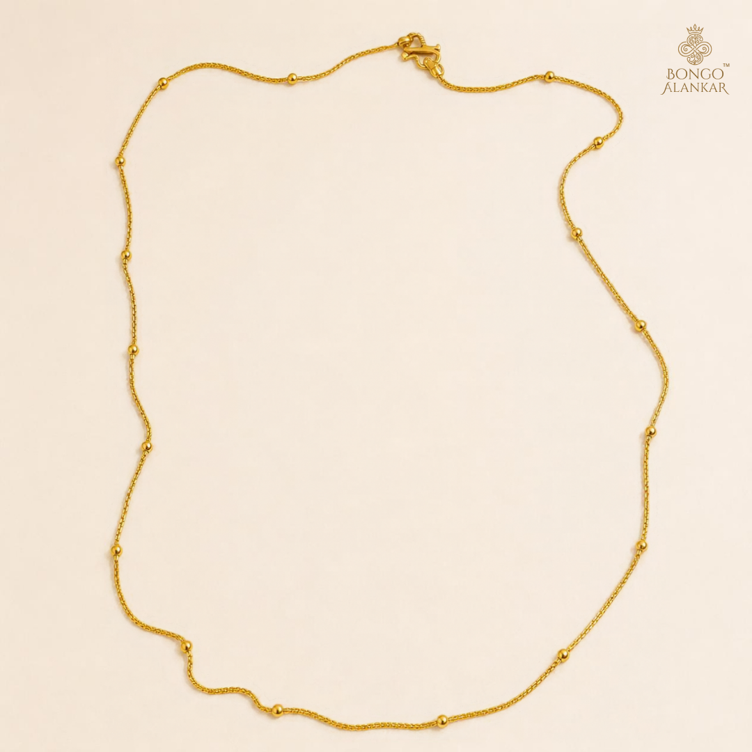 Golden Delicate Beaded Chain