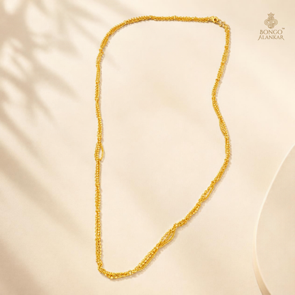 Golden Braided Multi-Strand Chain