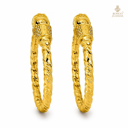 Golden Twisted Rope Bangles