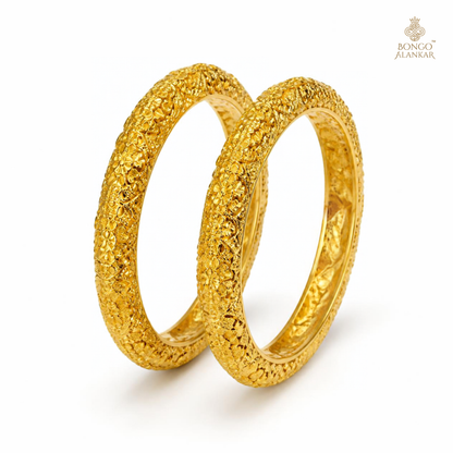 Golden Intricate Filigree Bangles