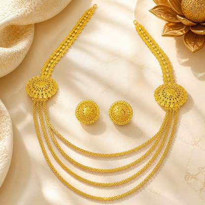 Golden Layered Floral Lohori