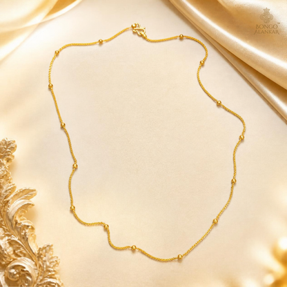 Golden Delicate Beaded Chain