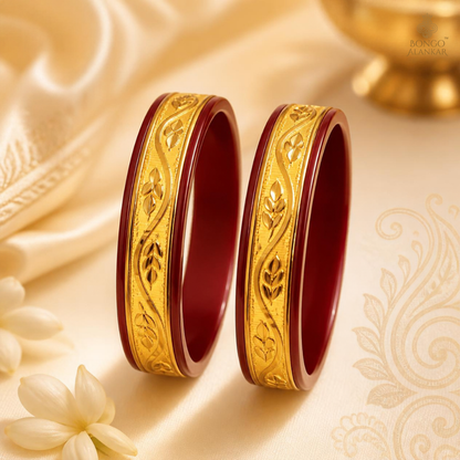 Gold-Encased Vine Pattern Pola