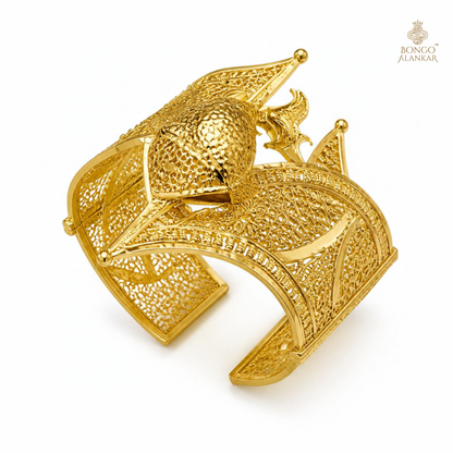 Golden Filigree Cuff Bangle