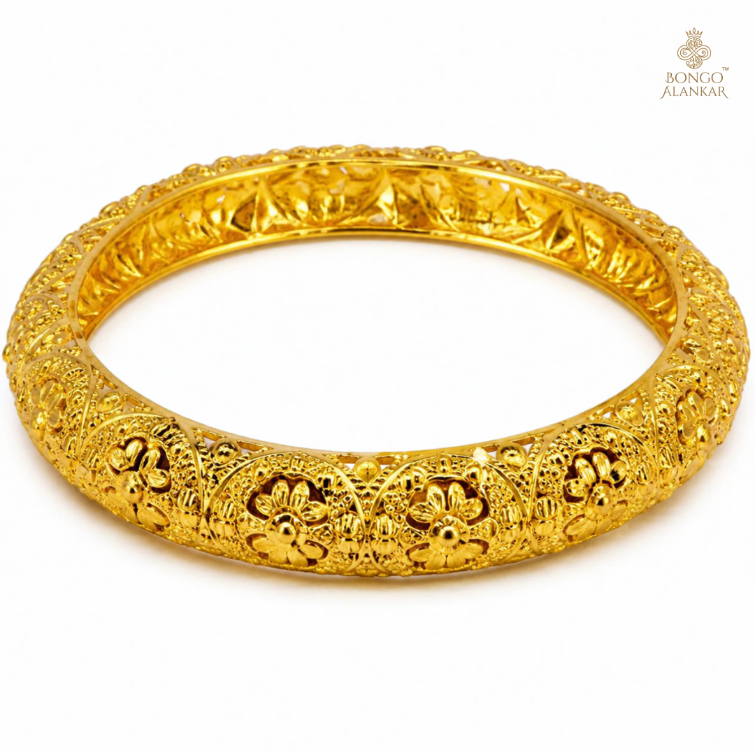 Golden Intricate Filigree Bangles