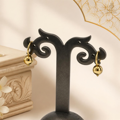 Golden Orb Drop Earrings