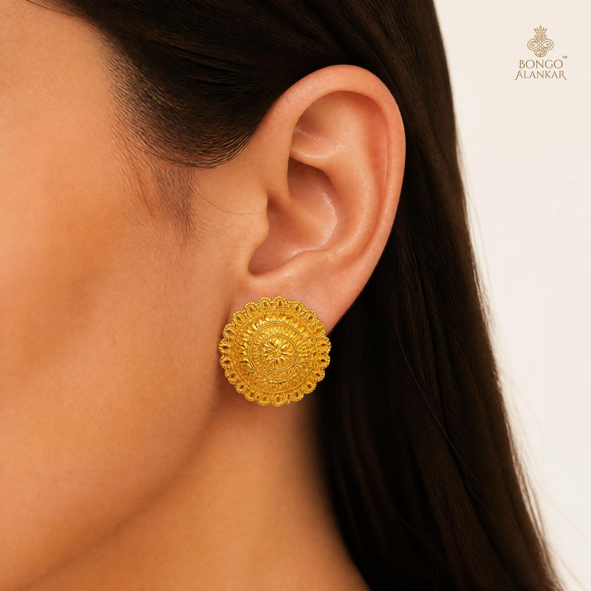 Royal Lotus Sunburst Studs
