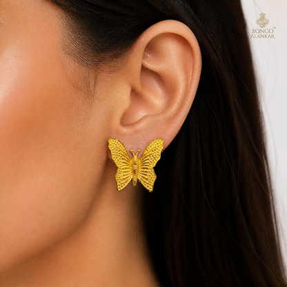 Golden Butterfly Grace Earrings