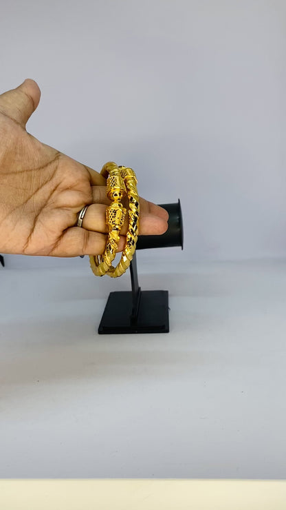 Golden Twisted Rope Bangles