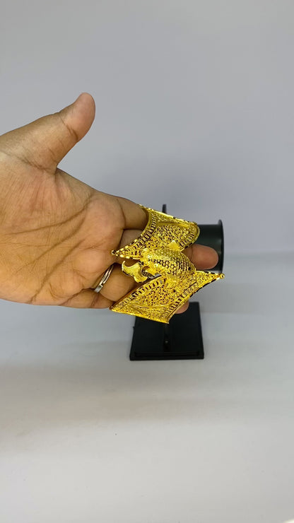 Golden Filigree Cuff Bangle