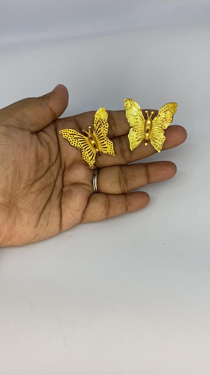 Golden Butterfly Grace Earrings